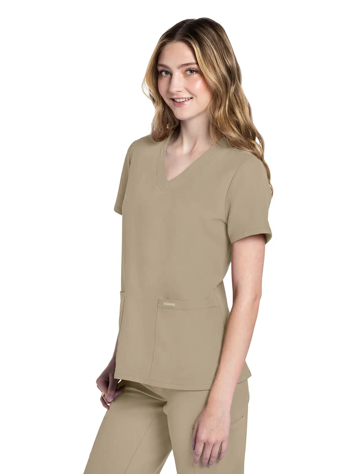 Casaca sanitaria mujer con cuello pico Cherokee Original Ultra CKE953A