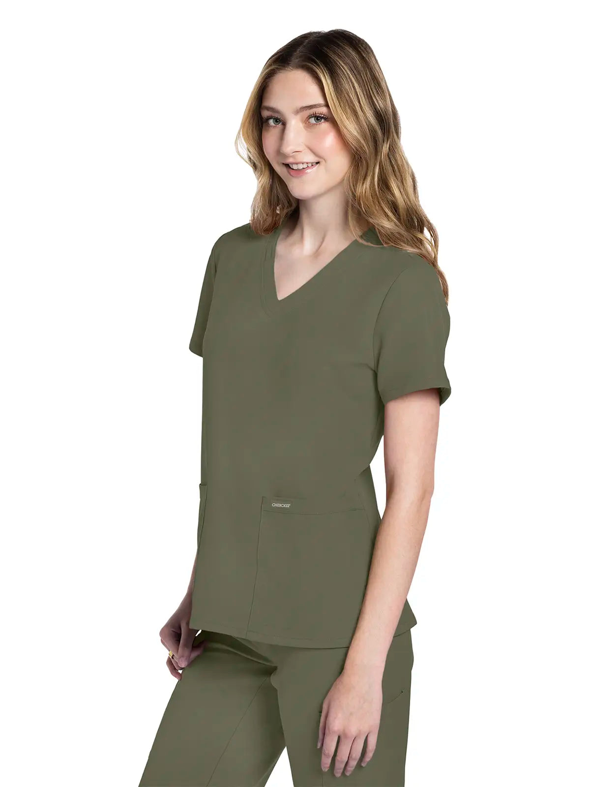 Casaca sanitaria mujer con cuello pico Cherokee Original Ultra CKE953A