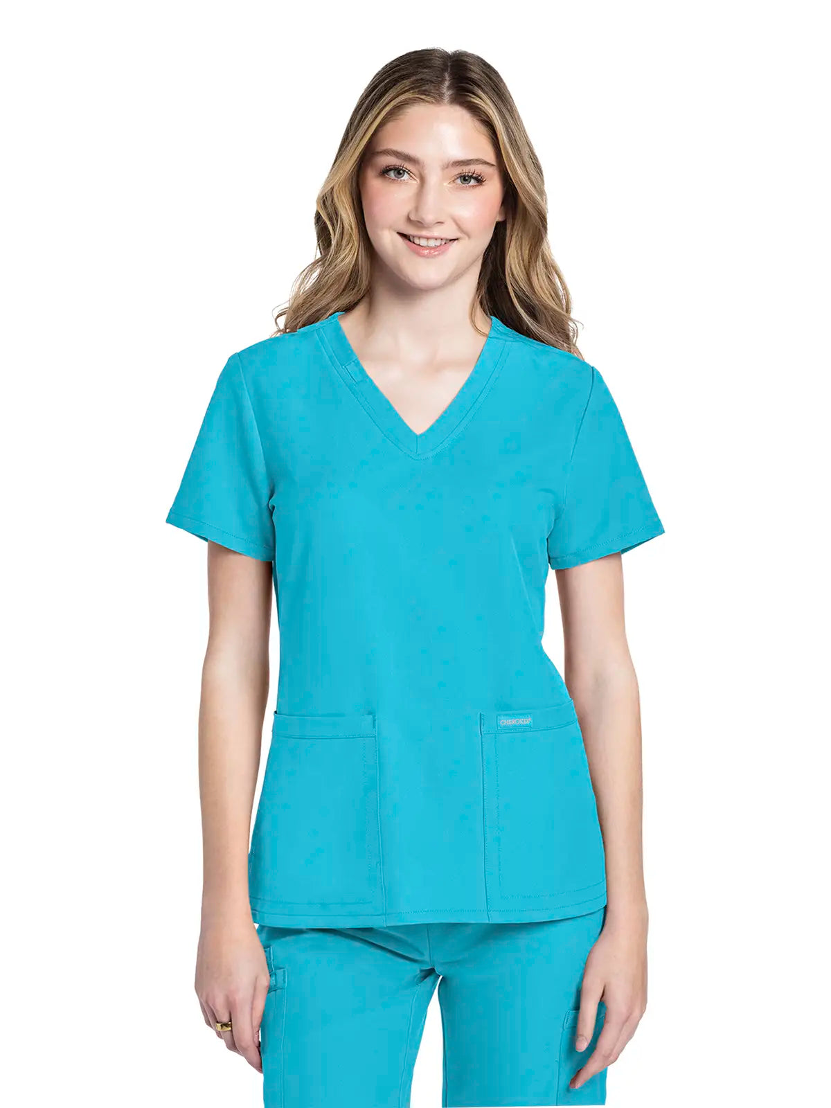 Casaca sanitaria mujer con cuello pico Cherokee Original Ultra CKE953A