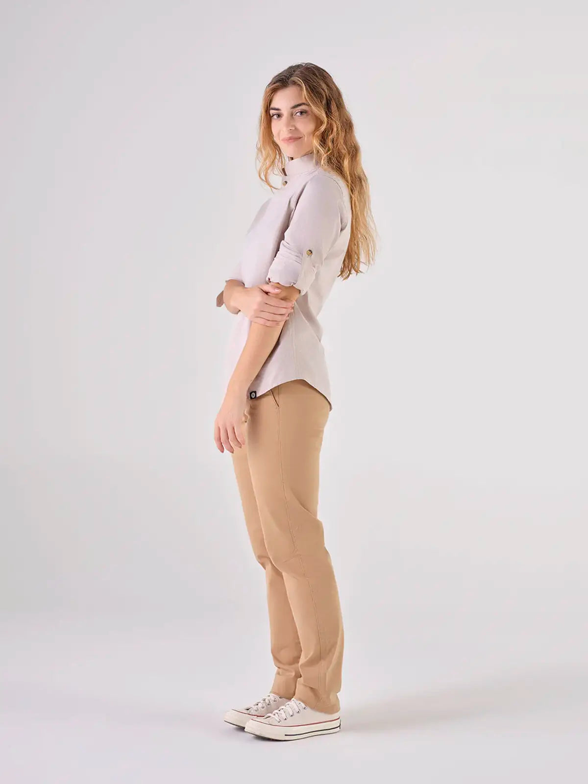 Camisa Mandarin Unisex Grace en Lino