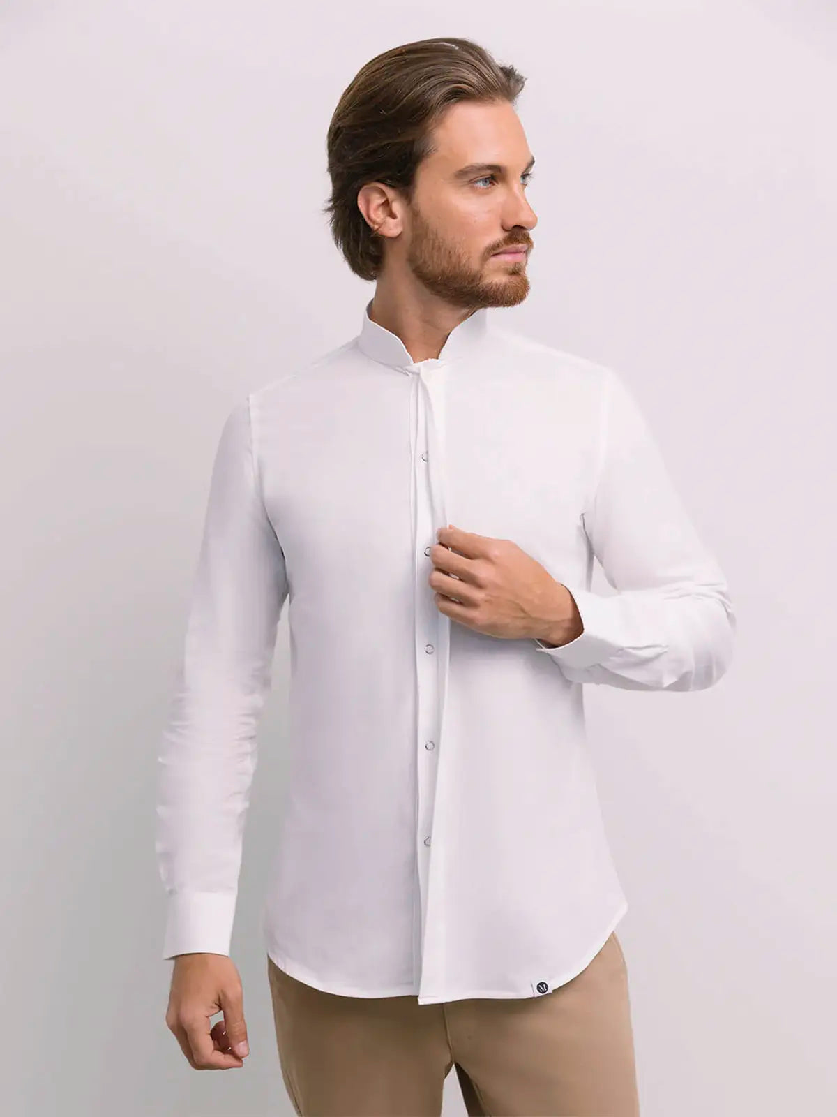 Camisa Mandarin Unisex Grace en Lino