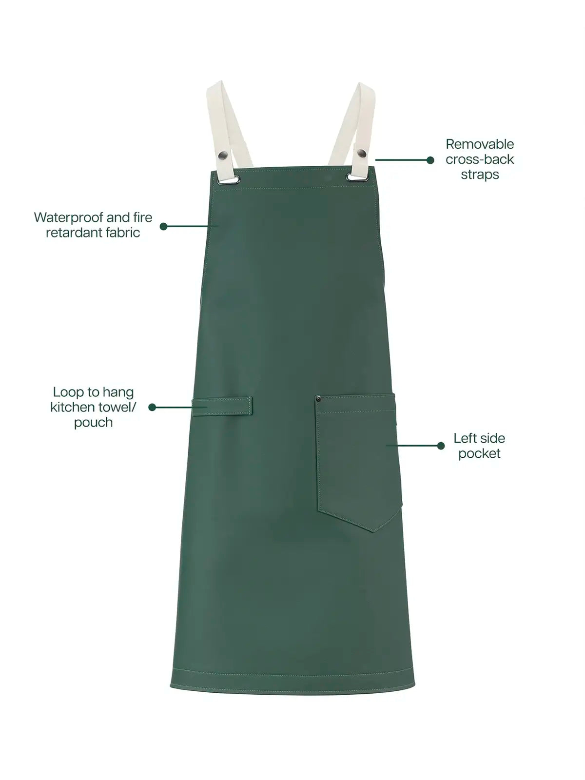 Delantal Cruzado Eco-Cuero