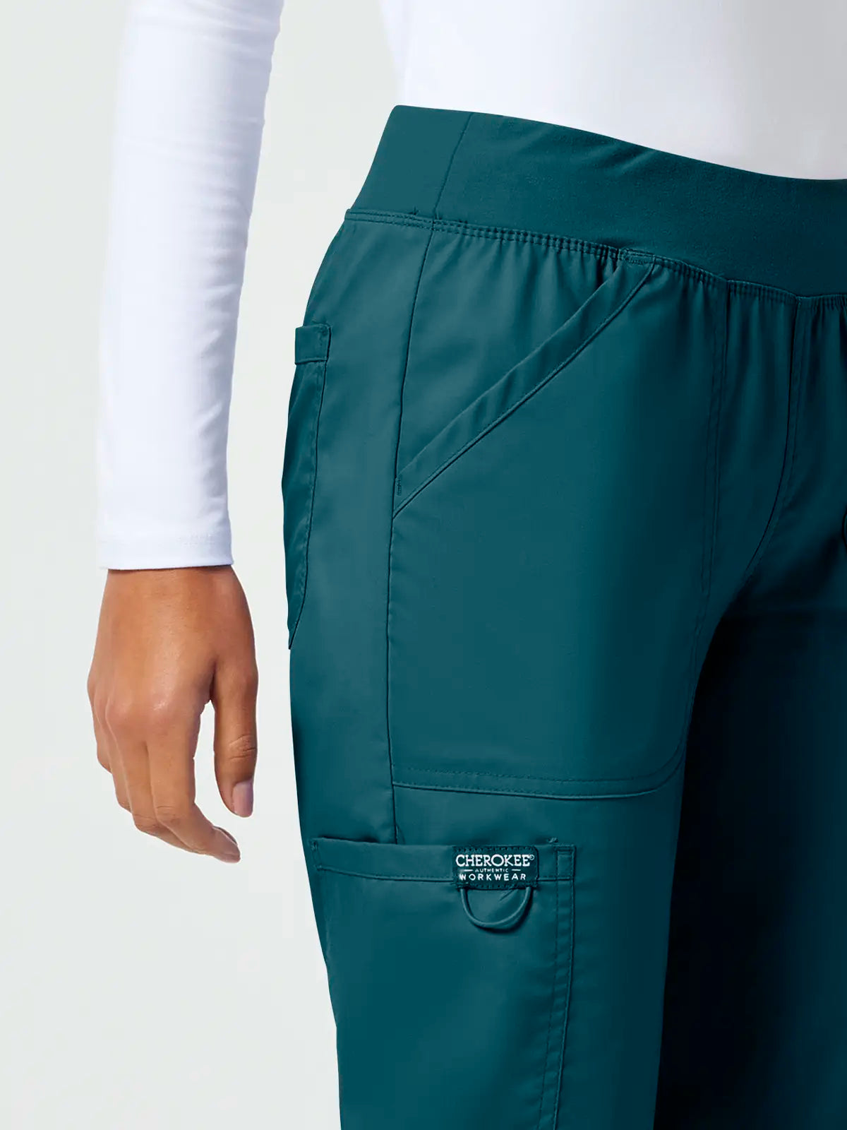 Pantalón sanitario cargo mujer cintura elástica Cherokee Revolution WWE110