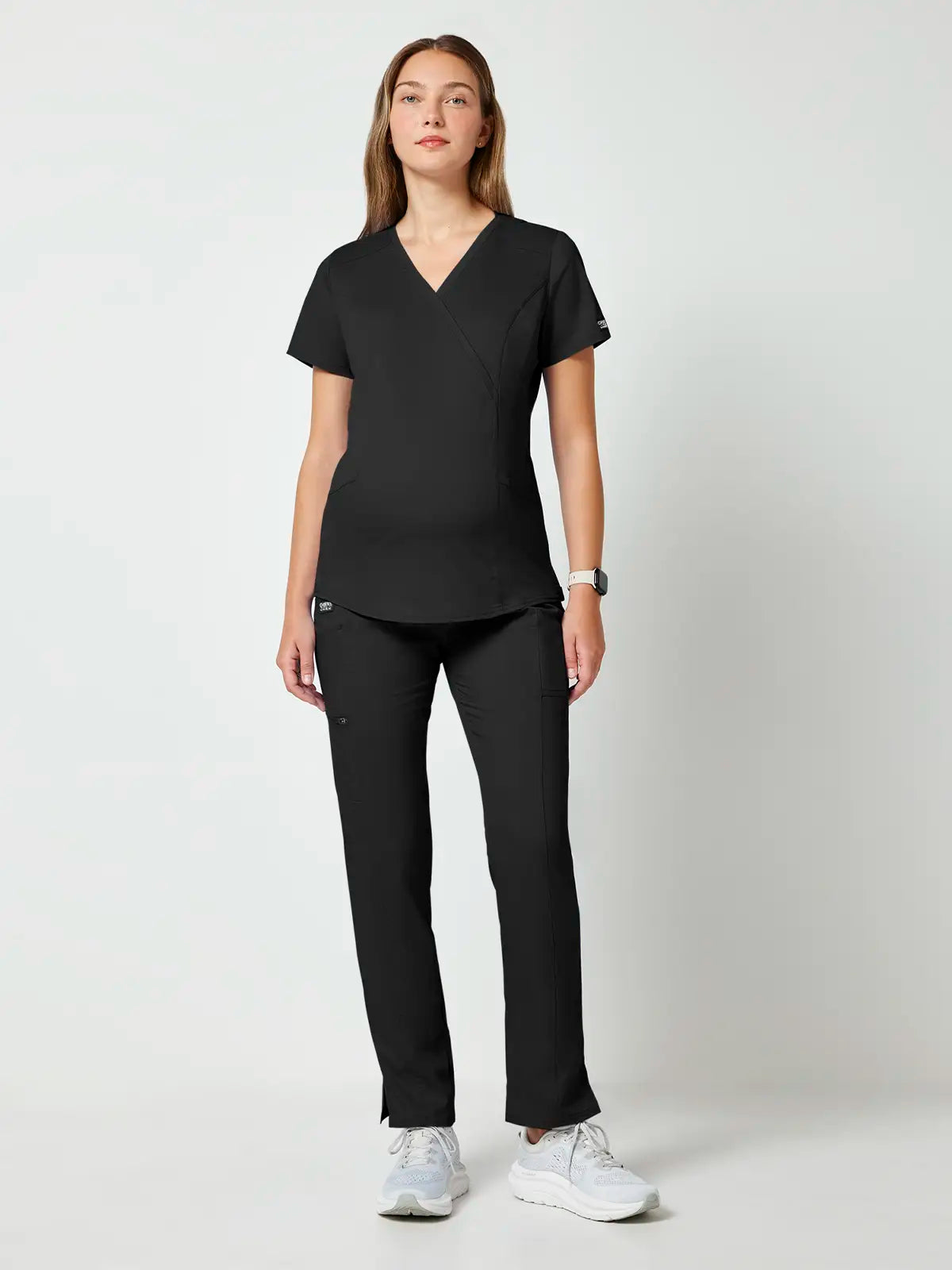 Casaca sanitaria mujer premamá cruzado simulado Cherokee Revolution WWE688