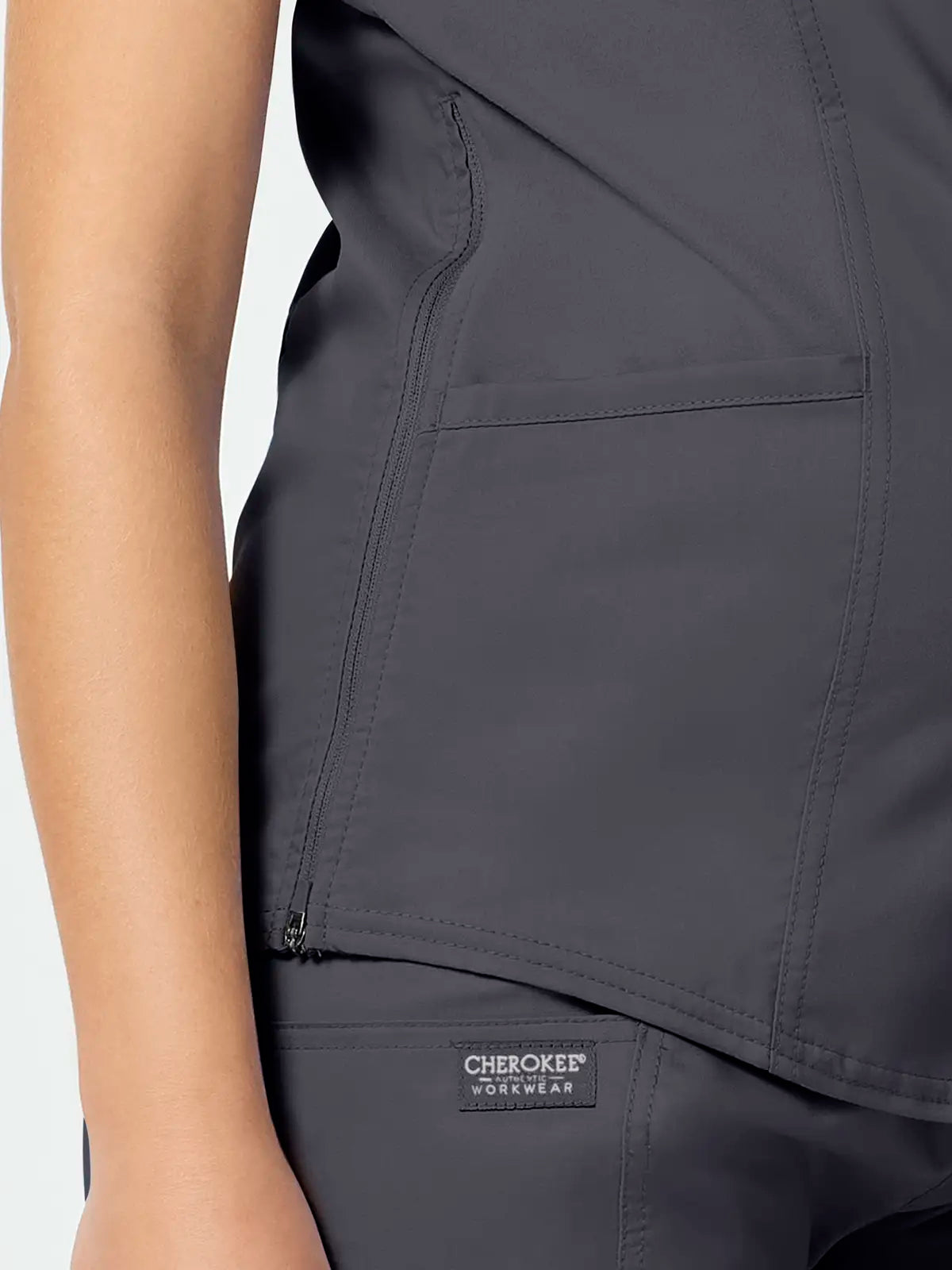 Casaca sanitaria mujer premamá cruzado simulado Cherokee Revolution WWE688