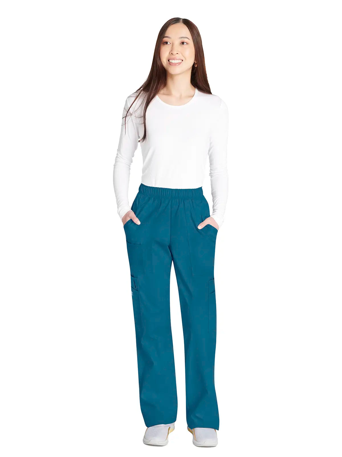 Pantalón sanitario cargo con cintura elástica Cherokee Core Stretch WWE4005