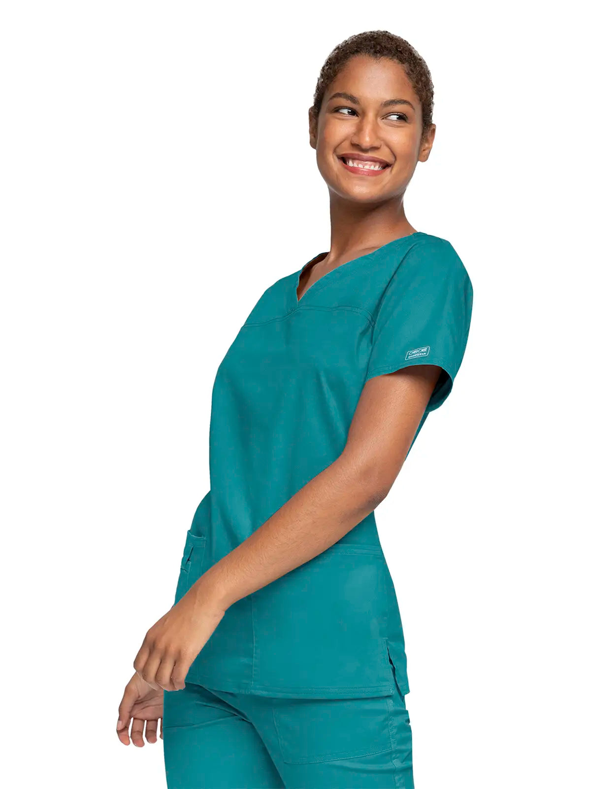 Casaca sanitaria mujer cuello pico Cherokee Core Stretch WWE4727