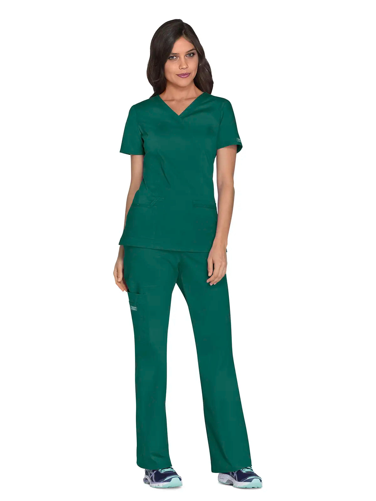 Casaca sanitaria mujer con cruzado simulado Cherokee Core Stretch WWE4728