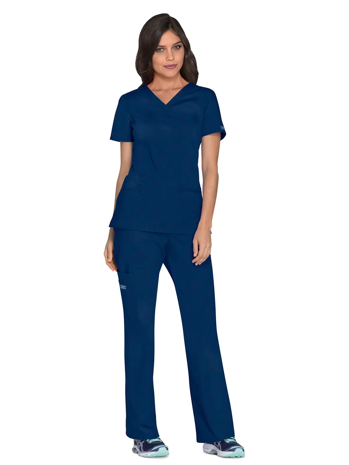 Casaca sanitaria mujer con cruzado simulado Cherokee Core Stretch WWE4728