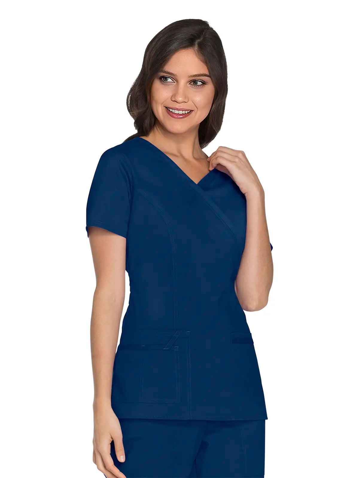 Casaca sanitaria mujer con cruzado simulado Cherokee Core Stretch WWE4728