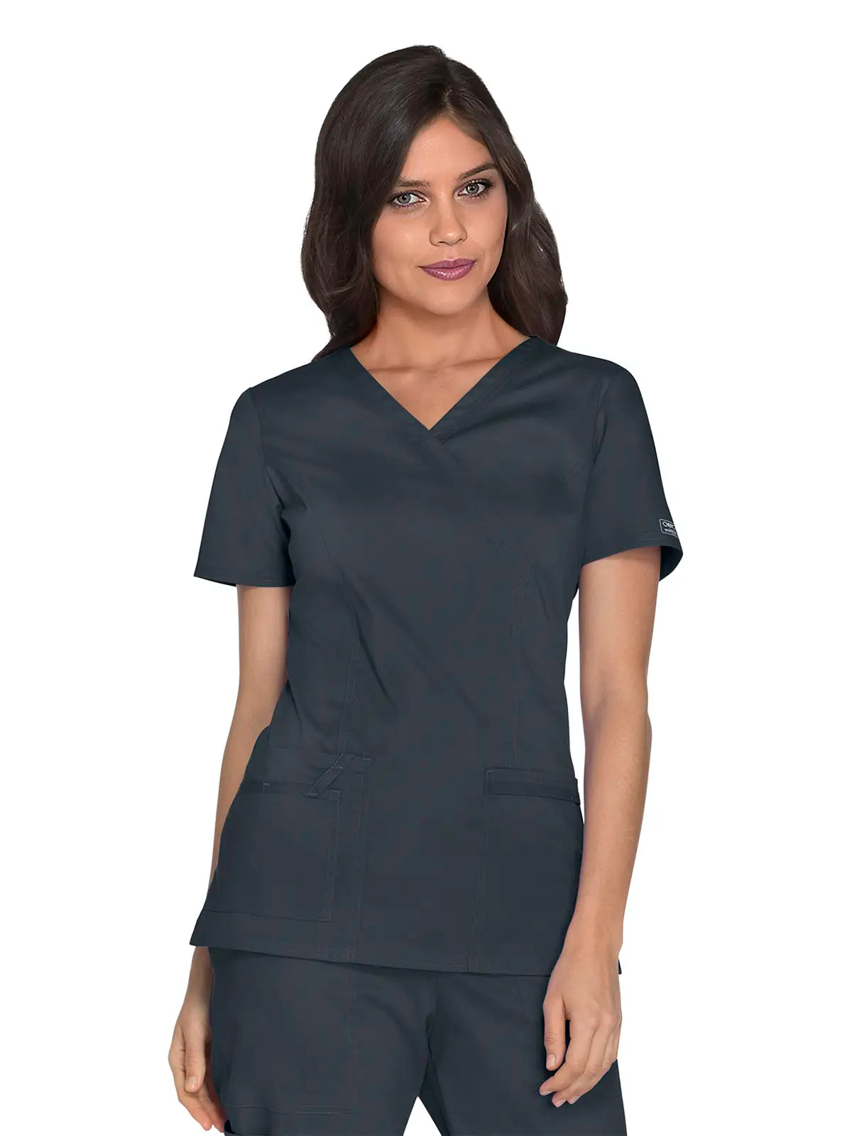 Casaca sanitaria mujer con cruzado simulado Cherokee Core Stretch WWE4728