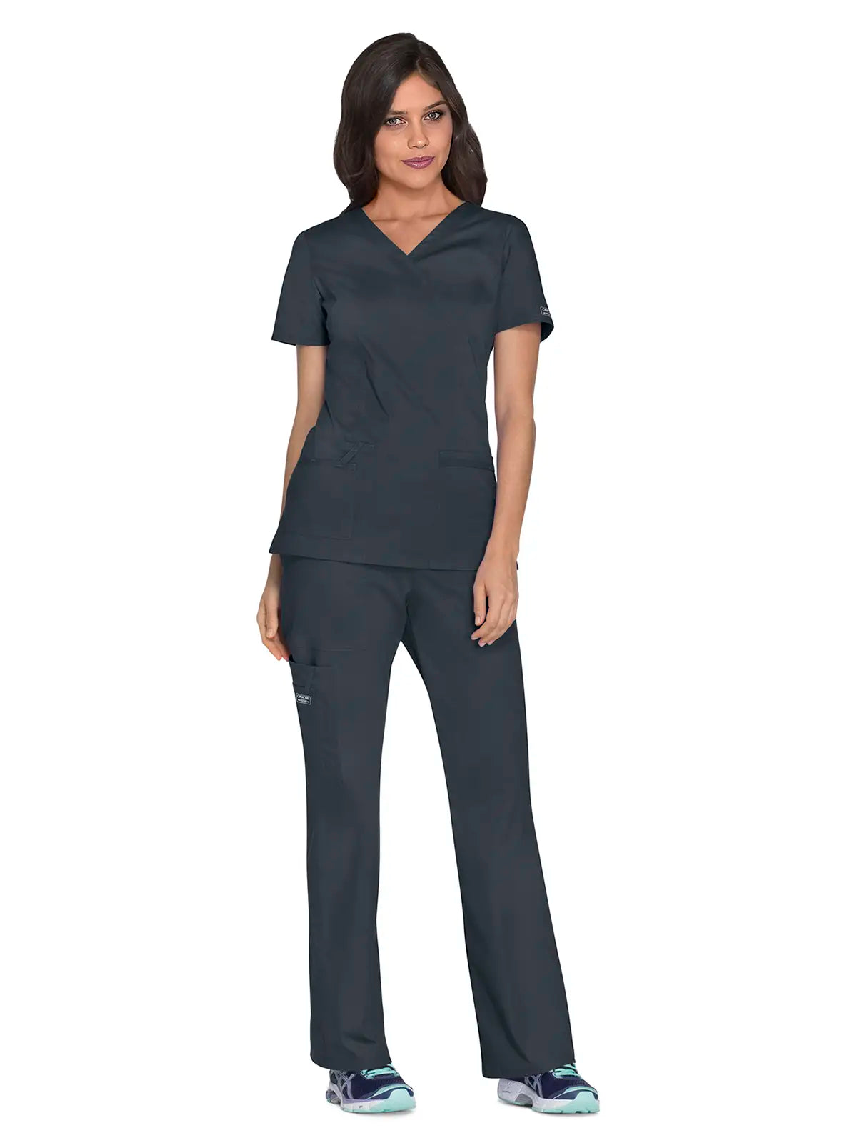 Casaca sanitaria mujer con cruzado simulado Cherokee Core Stretch WWE4728