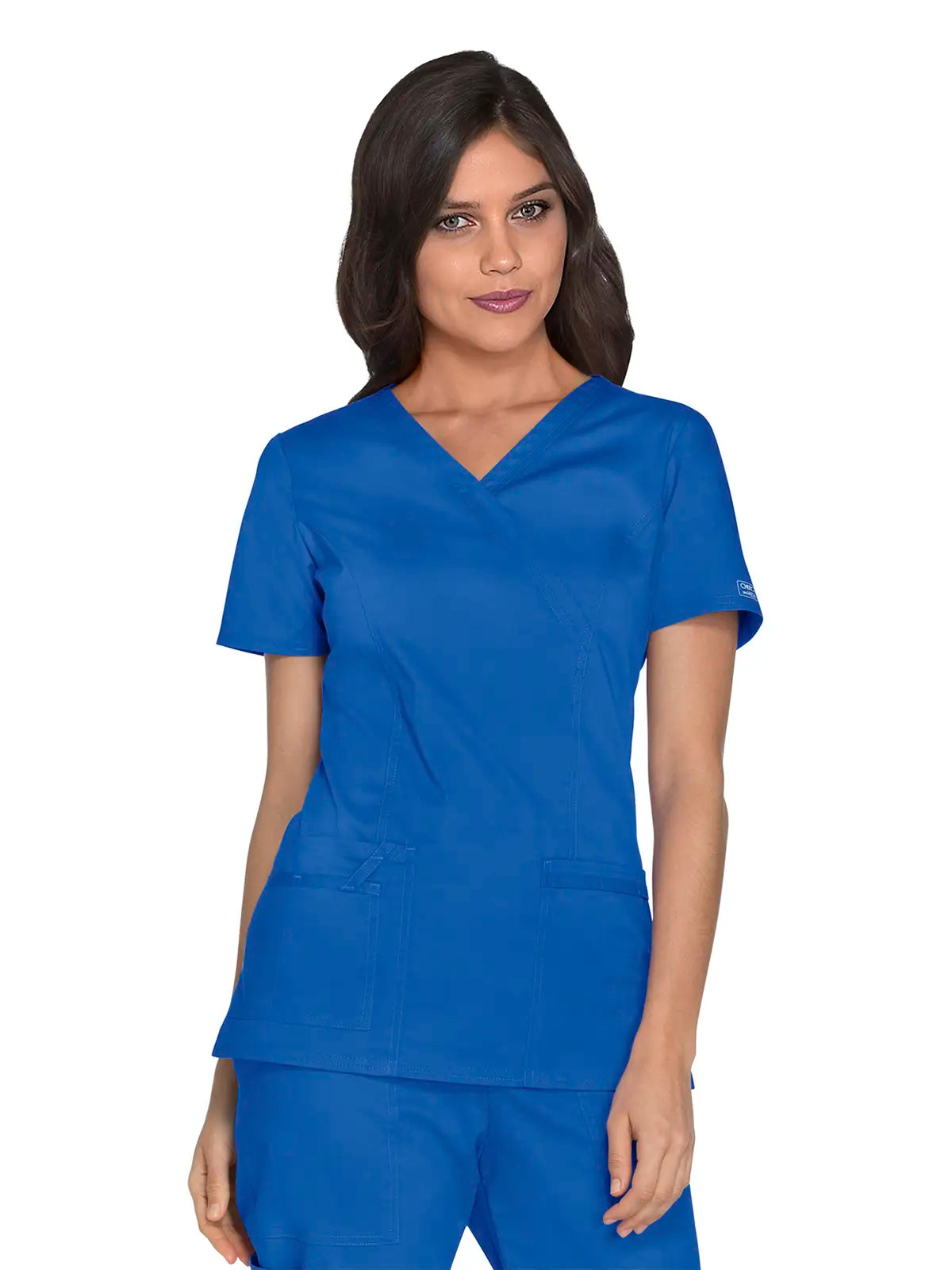 Casaca sanitaria mujer con cruzado simulado Cherokee Core Stretch WWE4728