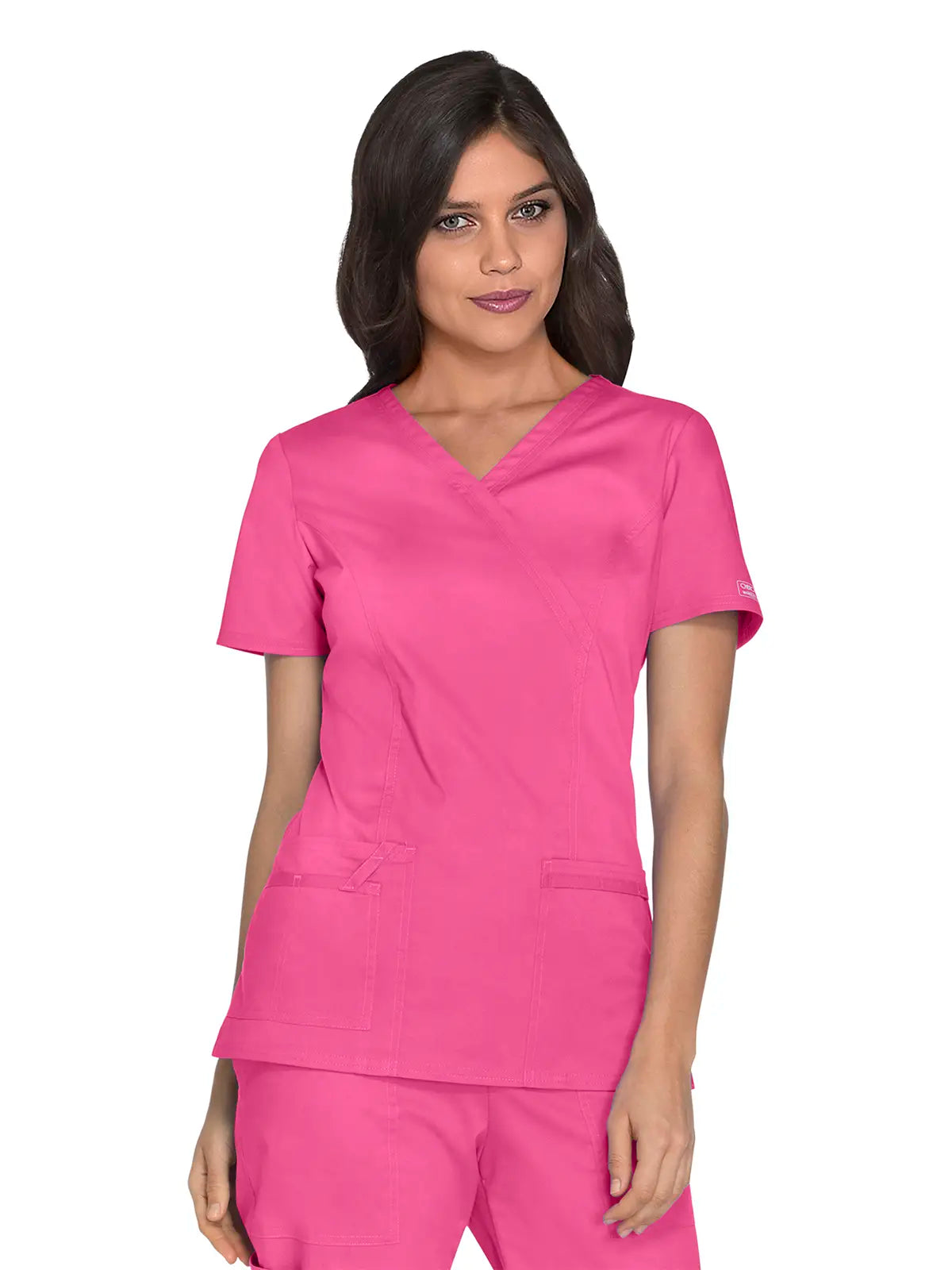 Casaca sanitaria mujer con cruzado simulado Cherokee Core Stretch WWE4728