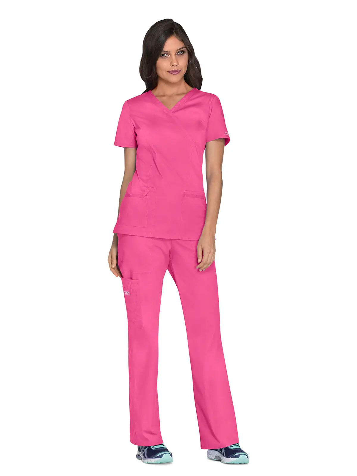Casaca sanitaria mujer con cruzado simulado Cherokee Core Stretch WWE4728