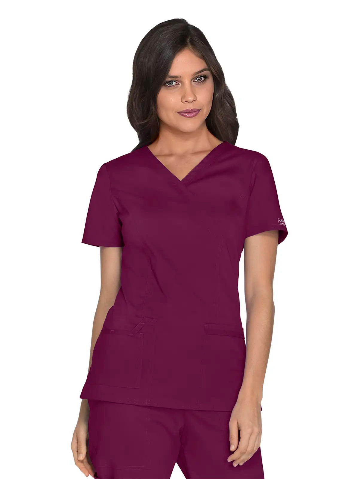Casaca sanitaria mujer con cruzado simulado Cherokee Core Stretch WWE4728