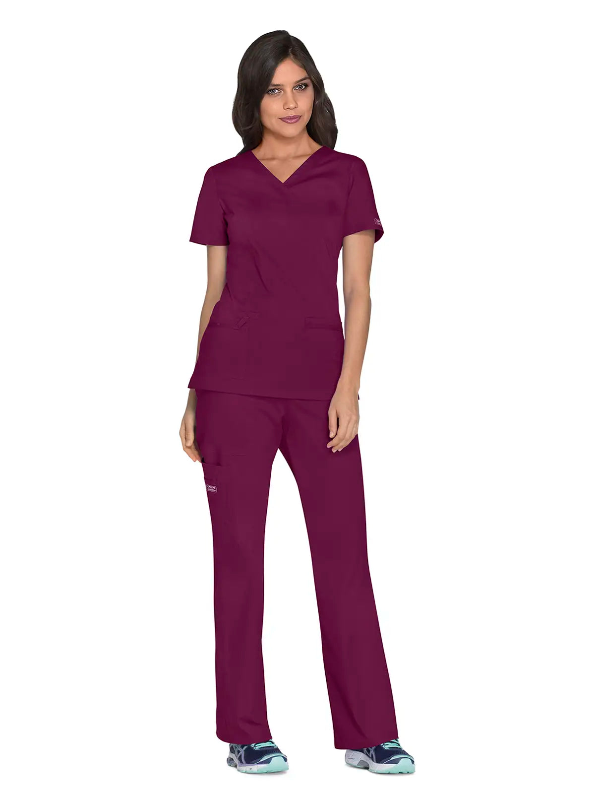 Casaca sanitaria mujer con cruzado simulado Cherokee Core Stretch WWE4728