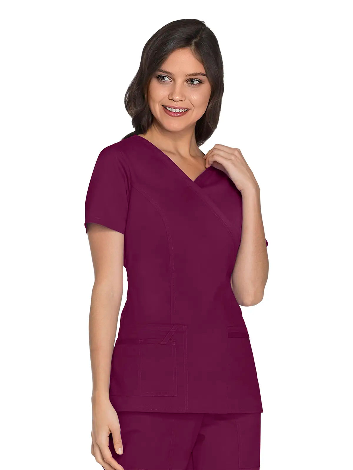 Casaca sanitaria mujer con cruzado simulado Cherokee Core Stretch WWE4728